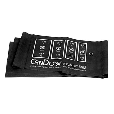 CanDo CanDo AccuForce Exercise Band - 4' exerciser - Black - x-heavy