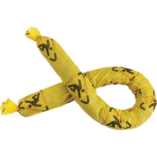 SPC Brightsorb Hi-Vis Socs, 3" x 4', Yellow, 12/Case