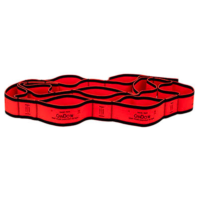 CanDo CanDo Multi-Grip Exerciser Plus, 6 Foot Exerciser, 9 Loops, Red (Light)