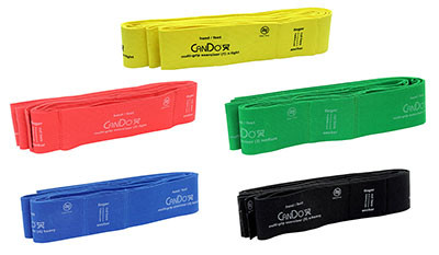 CanDo CanDo Multi-Grip Exerciser, 6 Foot, set of 5 (1 ea: yellow through black), Case of 24