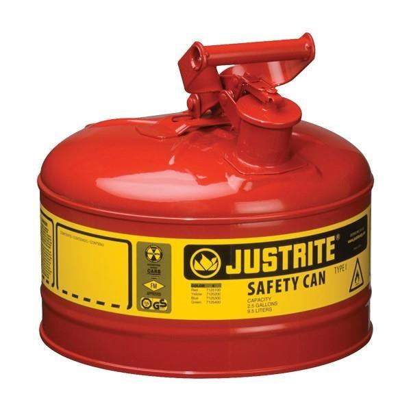 Justrite Type I Safety Can 2.5 gal Red