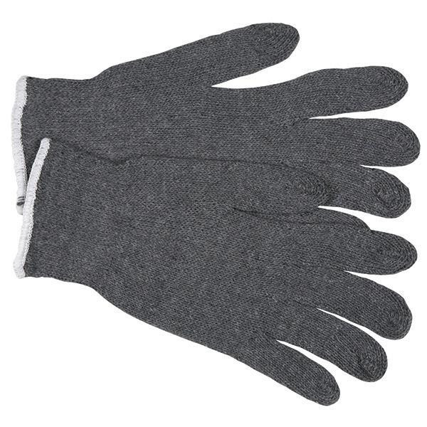 MCR Safety Regular Weight String Knit Gloves Hemmed Large Gray
