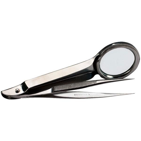 Steel Forceps w Magnifying Glass First Aid Supplies