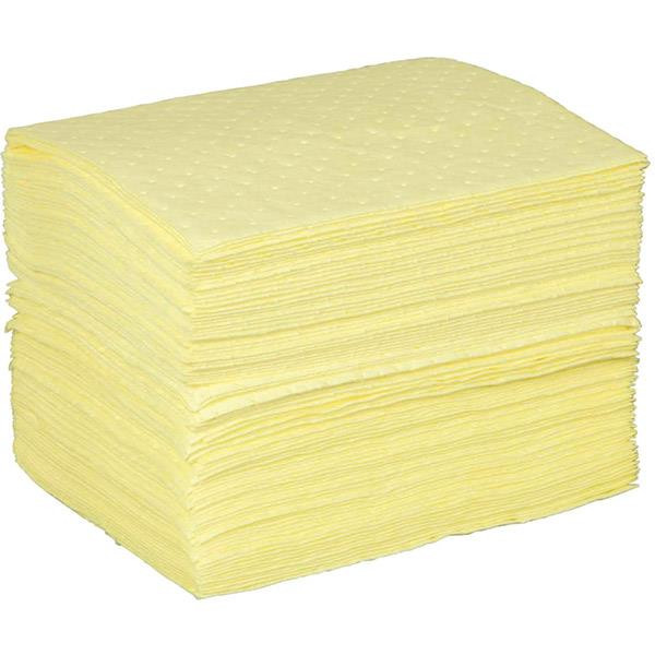 SPC Basic Chemical Heavy Weight Pads 15" x 17" Bright Yellow 100 Bale