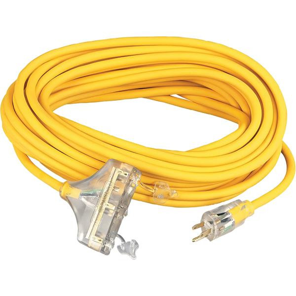 Southwire Polar Solar Plus Tri-Source Extension Cords w Lighted End - Yellow