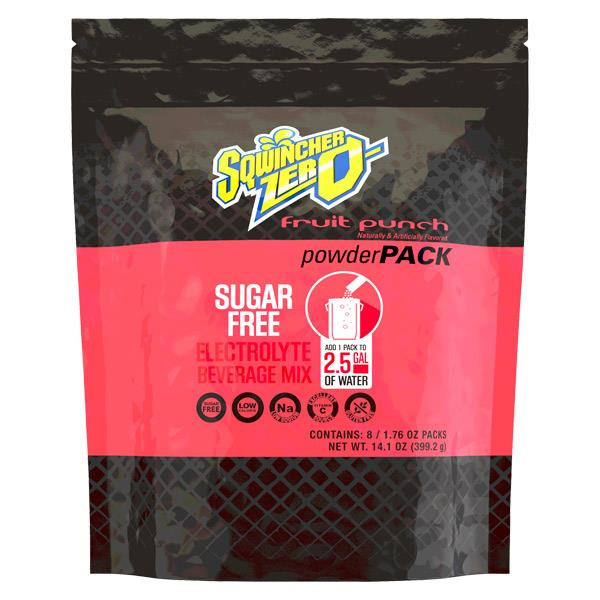Sqwincher Powder Pack Zero Fruit Punch Drink Mix Packs