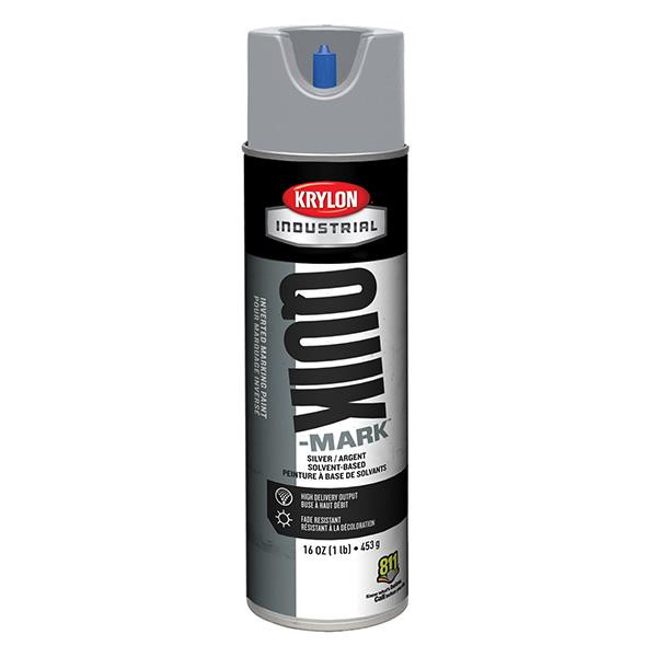 Krylon Quik-Mark Inverted Marking Paint Solvent Based Silver