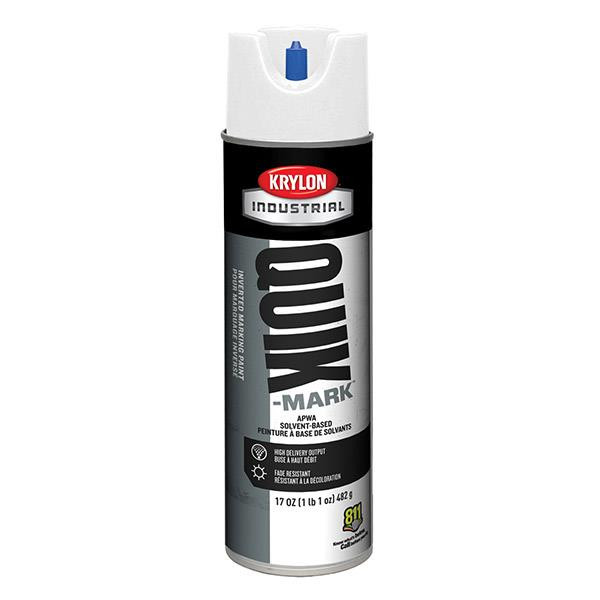 Krylon Quik-Mark Inverted Marking Paint Solvent Based APWA White