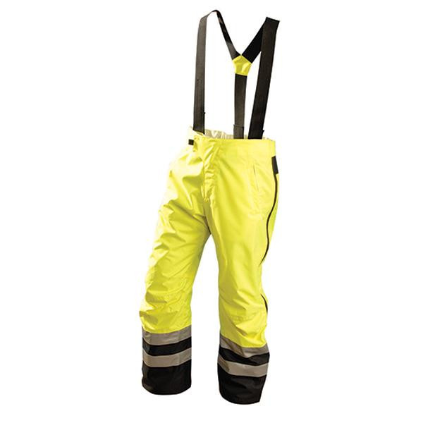 OccuNomix Class E Premium Rain Pants 2X-Large Yellow Black