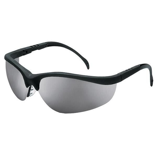 MCR Safety Klondike Eyewear Black Frame Silver Mirror Lens