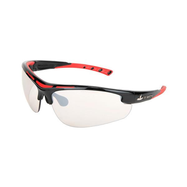 Black Red Frame Safety Eyewear