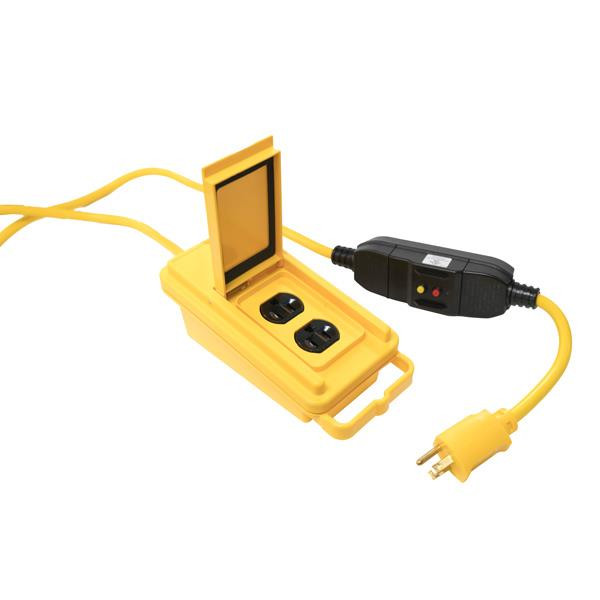 Southwire GFCI Duplex Box w Extension Cord - Yellow
