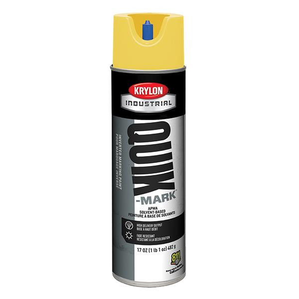 Krylon Quik-Mark Inverted Marking Paint Solvent Based Hi-Vis Yellow
