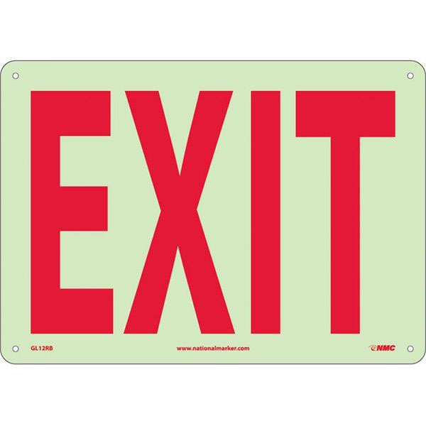 NMC Exit Sign Rigid Plastic 10" x 14"