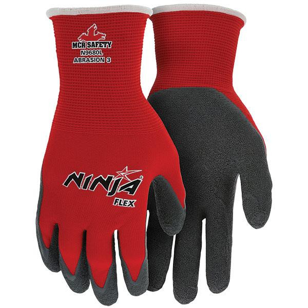 MCR Safety Ninja Flex Gloves X-Large Red Gray