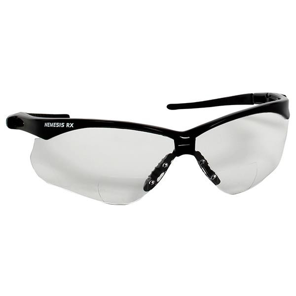 Black Frame Clear Lens +1.0 Diopter Safety Eyewear
