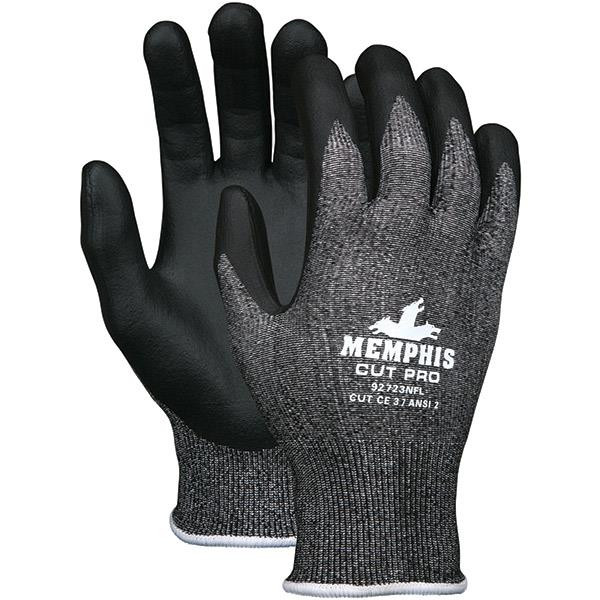 MCR Safety Cut Pro Synthetic Nitrile Gloves Medium Salt & Pepper Black
