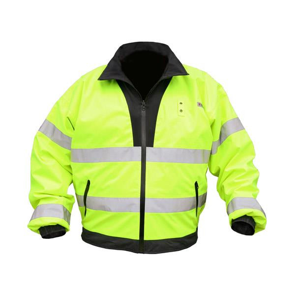 MCR Safety Luminator Reversible Class 3 Bomber Jacket Large Lime Black