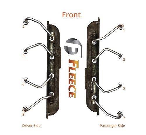 LB7 High Pressure Injection Lines (Complete Set of 8)