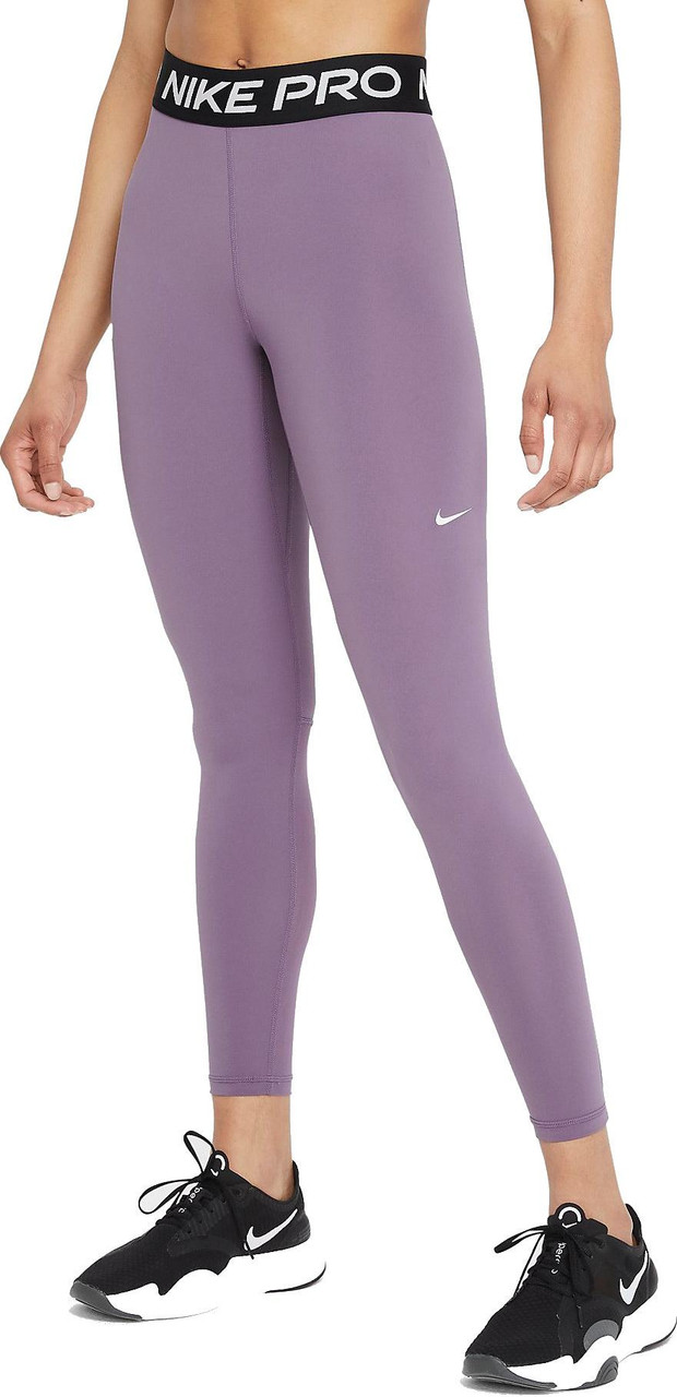 Nike One Women' Lapiz (Blue) Mid-Rise 7/8 Mesh-Paneled Leggings
