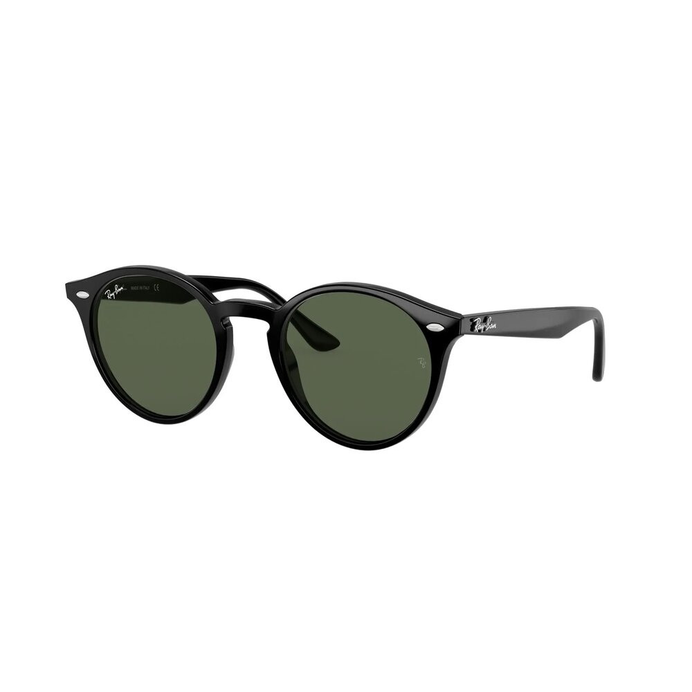 Ray-Ban Black and Green Round Sunglasses Ray-Ban RB3447 Round Metal S (50 - 21) with Green lenses and  main image 4