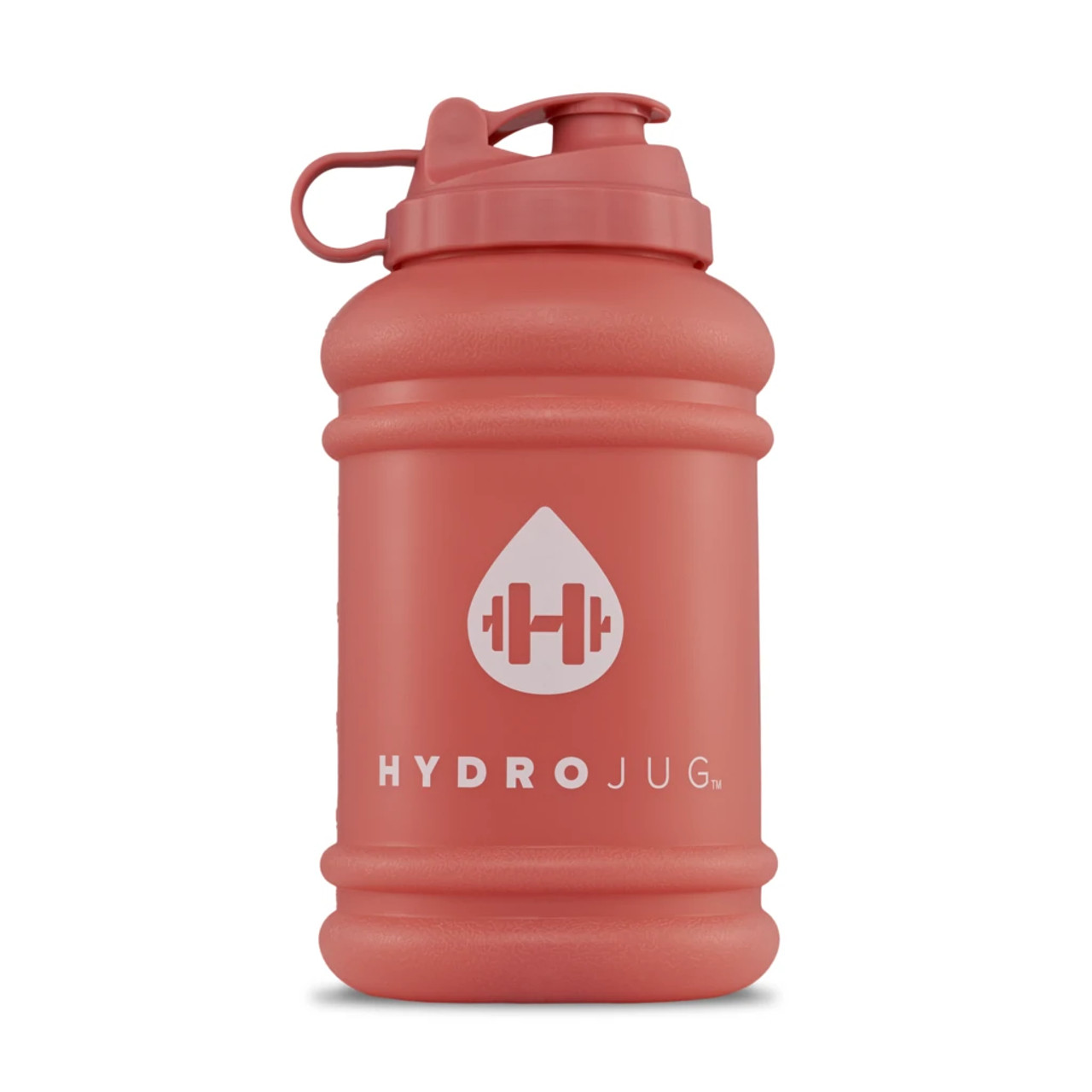 White HydroJug w/Red/Pink Sleeve & Straw