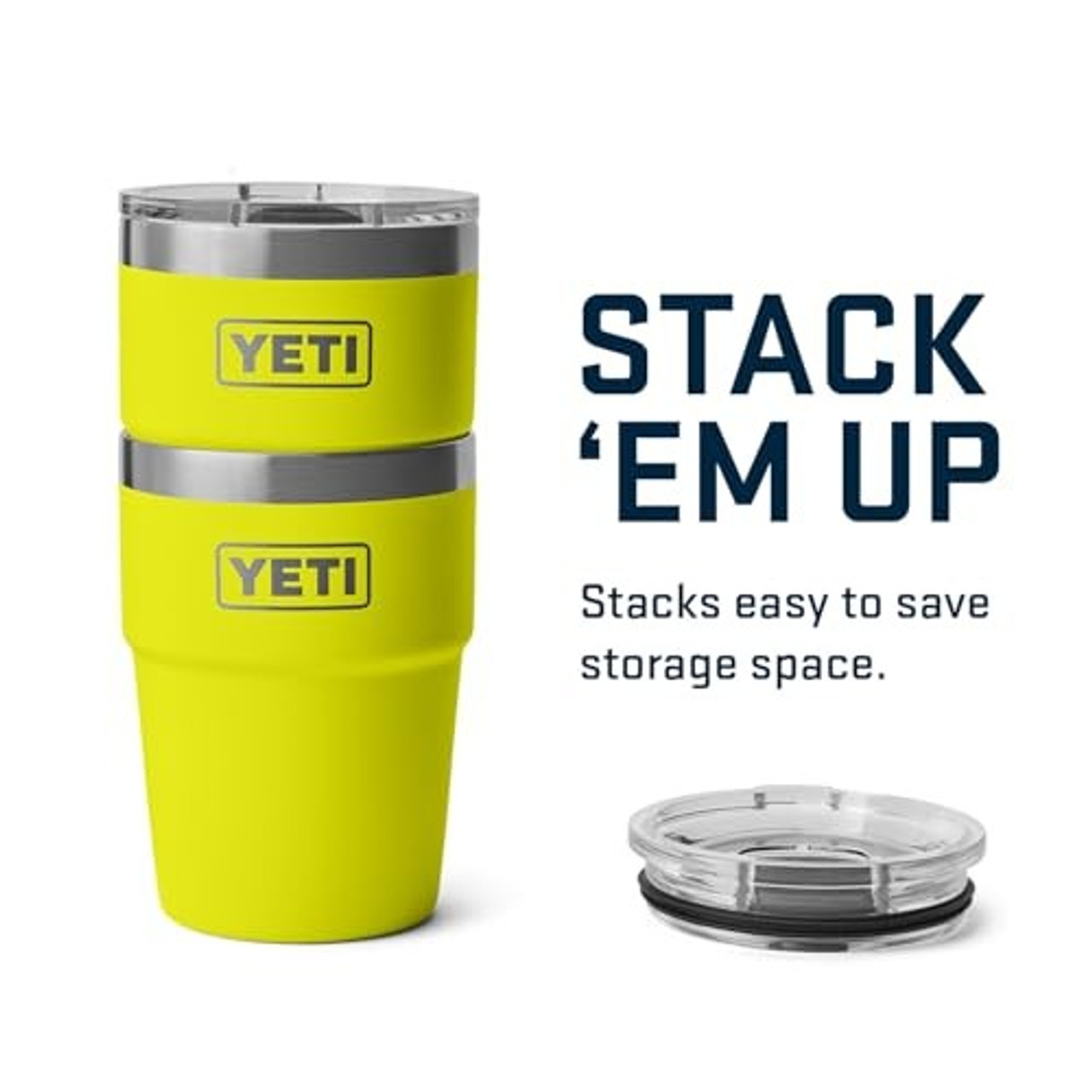 Yeti Rambler 16 oz Stackable Tumbler - Firefly Yellow