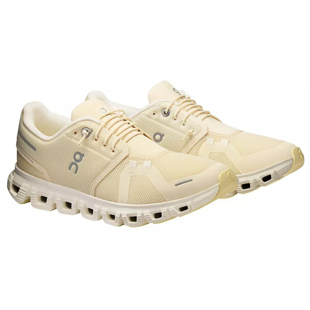 On Cloud 6 Women's Running Shoe, Pearl/White and Mauve/Orchid