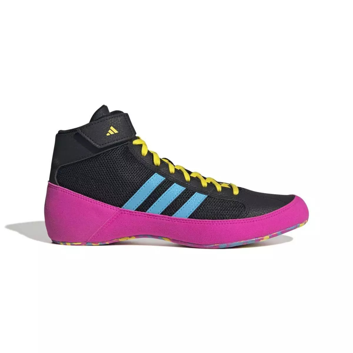 Adidas HVC 2 Wrestling Shoes - Black/Cyan/Pink