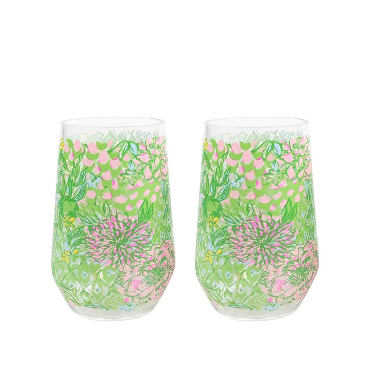 Lilly Pulitzer Wine Glass