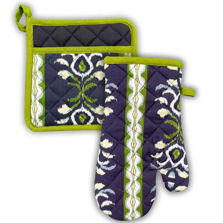 Laura Park Rosemary Stripe Oven Mitt and Pot Holder