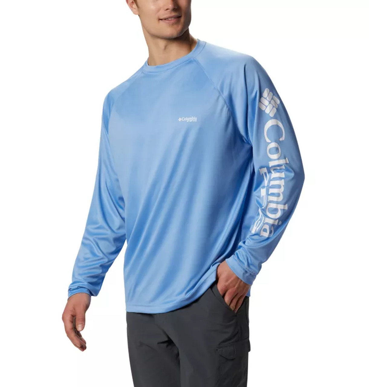Columbia Men's Terminal Tackle Long Sleeve Shirt - Vivid Blue XL