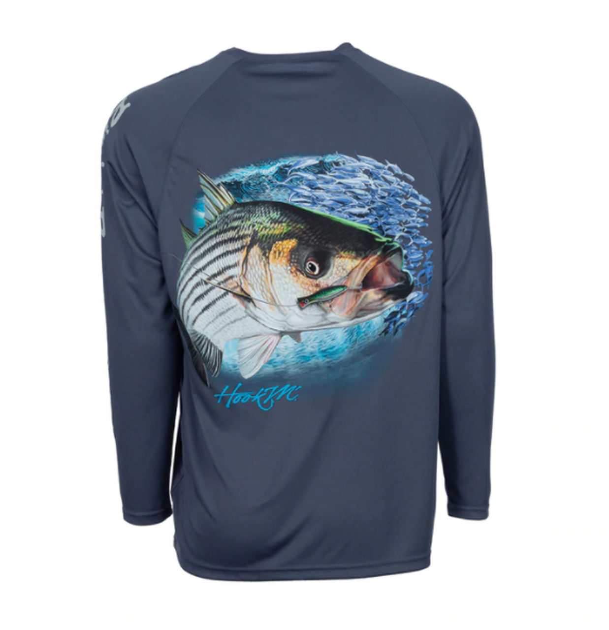 Bimini Bay Outfitters HOOK'M Cabo Crew Polyester Long Sleeve Fishing Shirt  Teal