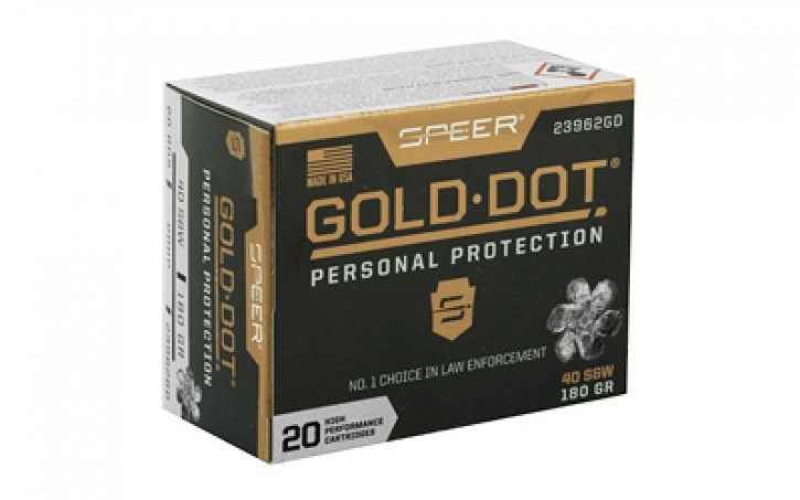 Speer Ammo .40 S&W 180gr GOLD DOT