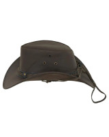 Outback Trading Co. Wagga Wagga Leather Hat-Chocolate