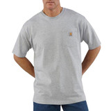 Carhartt Men's Loose Fit Heavyweight Short Sleeve Pocket T-Shirt- Heather Grey Carhartt Men's Loose Fit Heavyweight Short Sleeve Pocket T-Shirt- Heather Grey