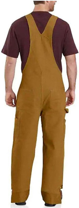 Carhartt Men's Loose Fit Washed Duck Insulated Bib Overall-Carhartt Brown
