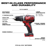 Milwaukee M18 18 V Cordless Brushed 2 Tool Drill/Driver and Impact Driver Kit
