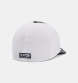 Under Armour Men's UA Fish Hunter Mesh Cap - Pitch Grey/White