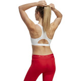 Adidas Techfit Powerreact Medium Support Sports Bra - White