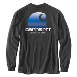 Carhartt Relaxed Fit Heavyweight Long-Sleeve Pocket C Graphic T-Shirt - Carbon Heather