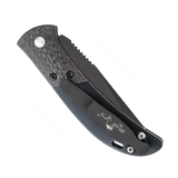 Bear & Son Cutlery 3-3/4″ Auto Bold Action IX Carbon Fiber Bolster G10 Handles with Bead Blade