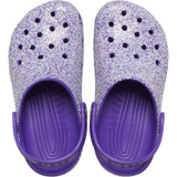 Crocs Kids' Classic Glitter Clog - Neon Purple/Multi