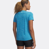Under Armour Women's UA Tech Twist V-Neck Short Sleeve - Ether Blue/White