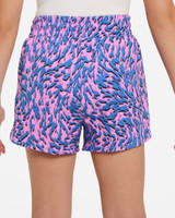 Nike One Older Kids' Woven High-Waisted Shorts - Playful Pink/Light Photo Blue/Hyper Pink