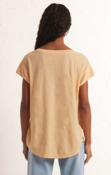 Z Supply Laid Back Slub Tee - Orange Cream