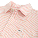 Fish Hippie Pamlico Stripe Polo - Coral Almond