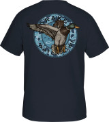 Drake Circle Mallard Tee - Vintage Indigo Black Heather