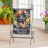 Evergreen All Colors are Beautiful Together Moire Garden Flag Evergreen All Colors are Beautiful Together Moire Garden Flag