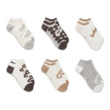 Nike Adult Everyday Lightweight Training No Show Socks - 6 Pack - Grey/White/Brown